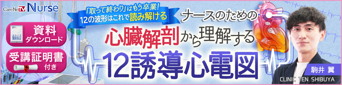 ナースのための心臓解剖から理解する12誘導心電図（再配信）